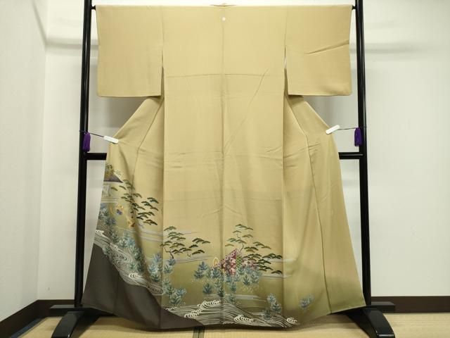 平和屋着物●豪華色留袖 友禅 作家物 人物風景文 暈し染め 正絹 CAAX5846gh