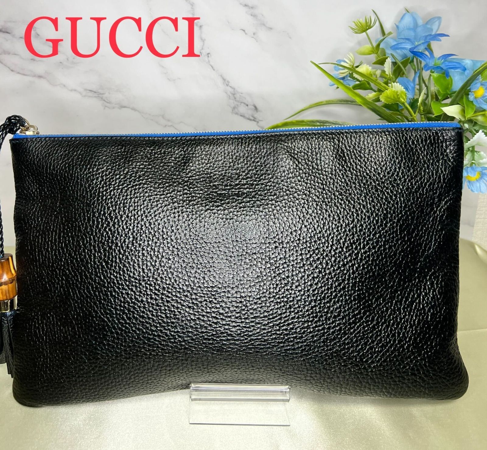 GUCCI バンブーレザークラッチバッグ