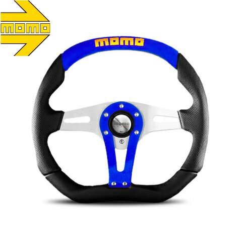 MOMO モモ ステアリング ハンドル T-3 TREK BLUE/トレック ブルー 350mm