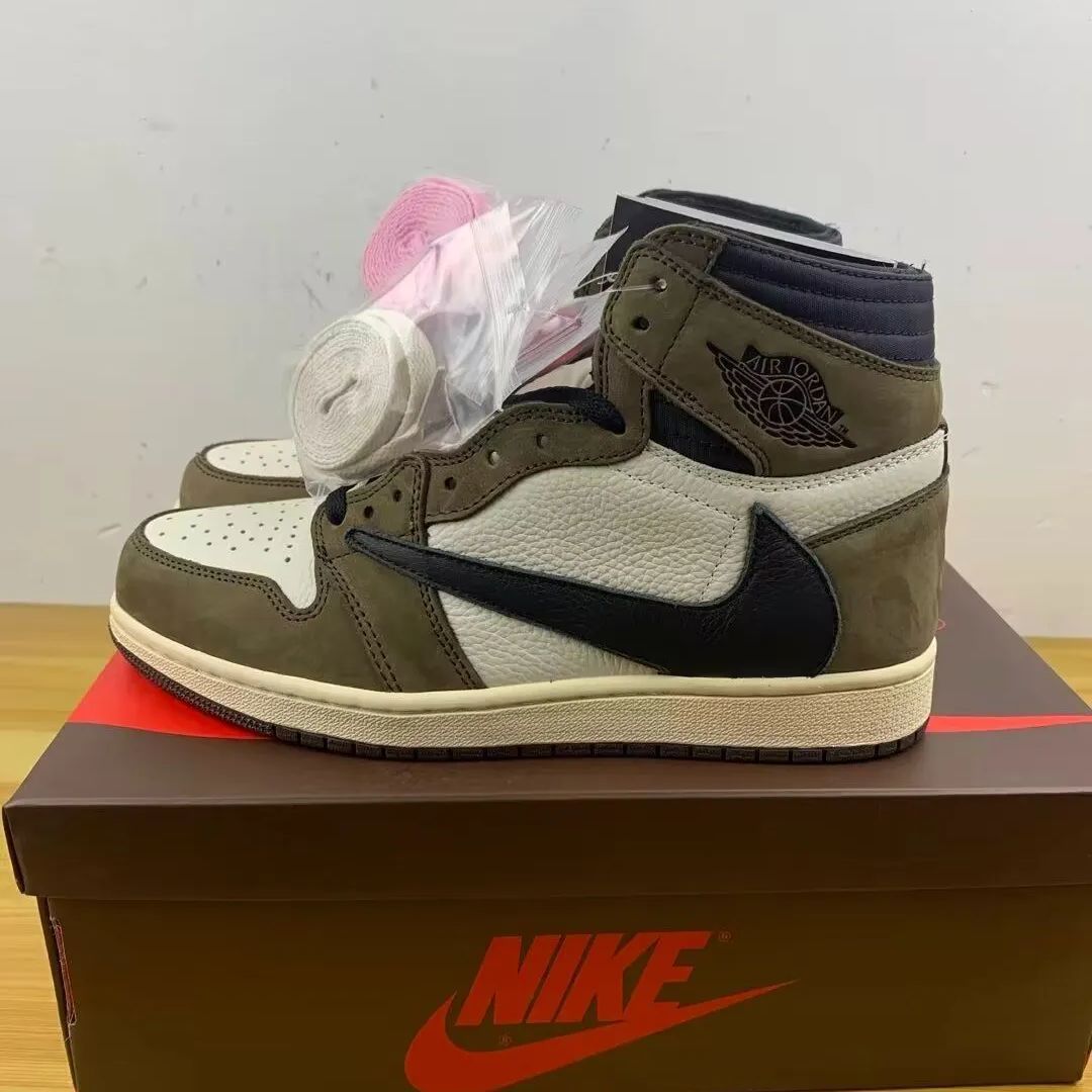 NIKE ナイキ ×TRAVIS SCOTT AIR JORDAN 1 RETRO HIGH OG TS SP トラヴィススコット エアジョーダン1  レトロ ハイカットスニーカー ブラウン