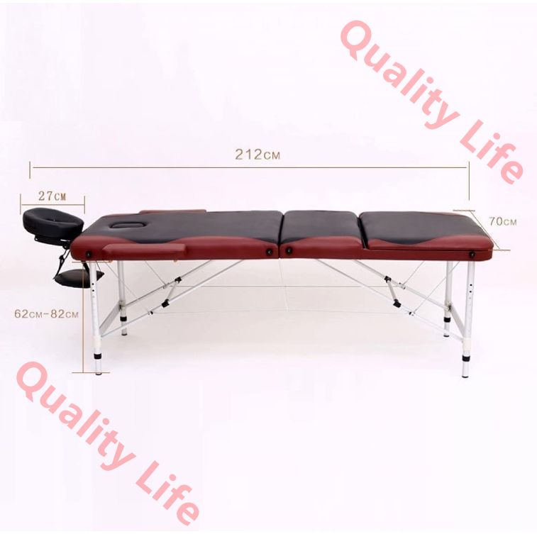 マッサージベッド エステベッド 折り畳み 式 ベッド 耐荷重性 800kgアルミニウム 製 有孔 軽量 マッサージ台 低反発 エステベッド 整体台 マッサージ ベッド ポータブル 施術ベッド Color Red