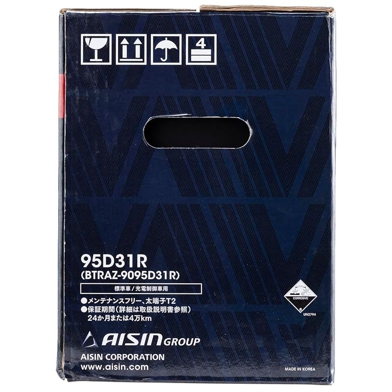 アイシン(AISIN) 車用 バッテリー 95D31R 標準車/充電制御車対応 RED