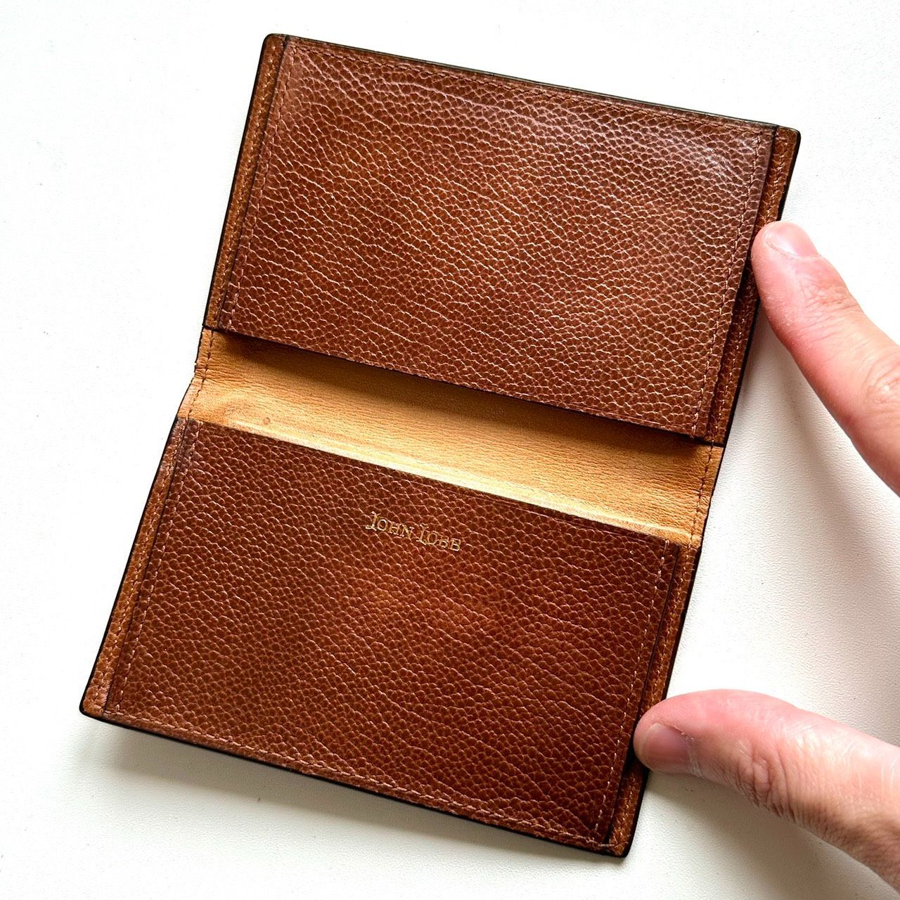 ジョン ロブ 名刺入れ ネイビー JOHN LOBB ジョンロブ カードケース