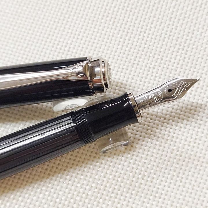 極美品 ペリカン M405 F シルバートリム 万年筆 新品)Pelikan ペリカン