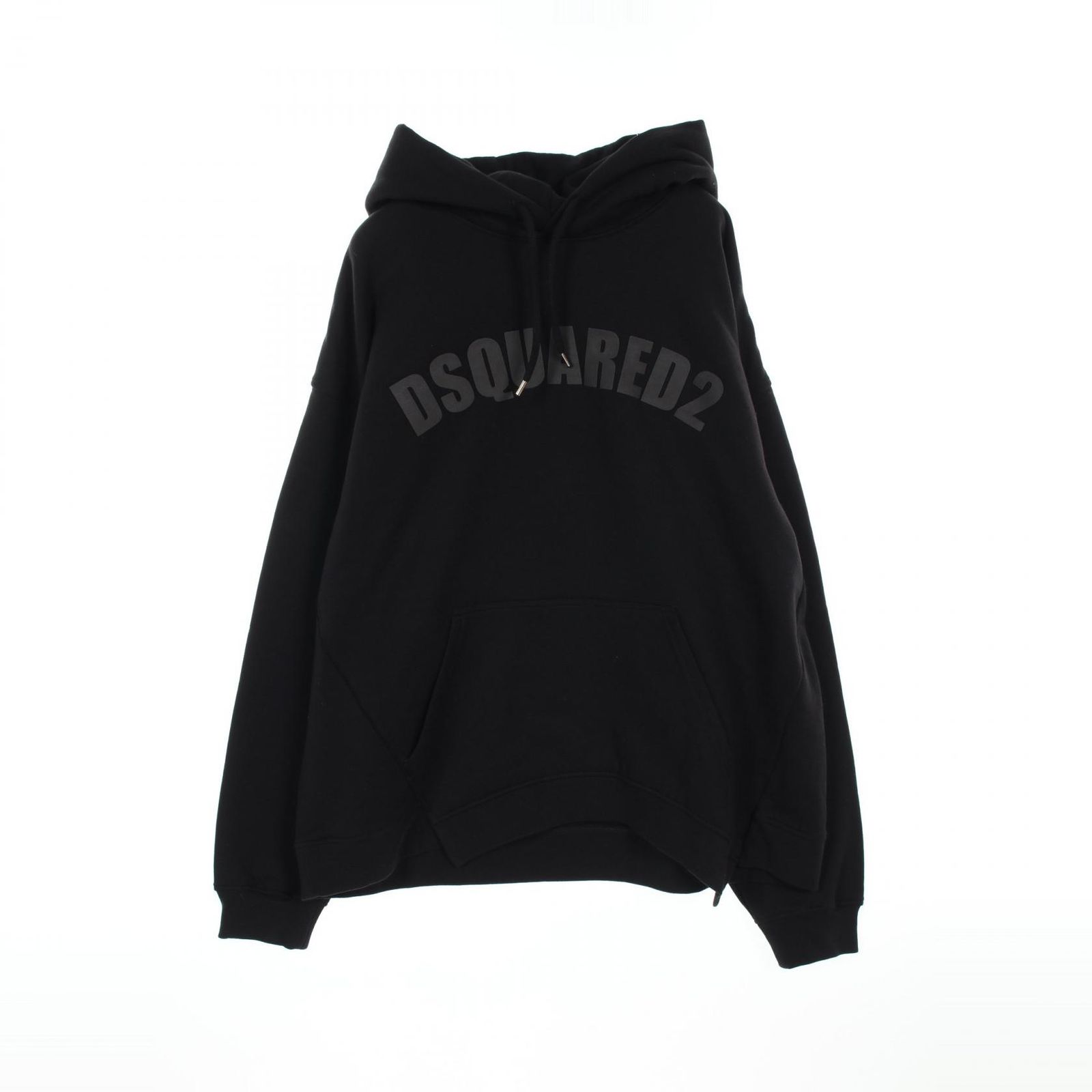 ディースクエアード DSQUARED2 パーカー ロゴ フーディ S74GU0657 ブラック コットン パーカー メンズ Used A