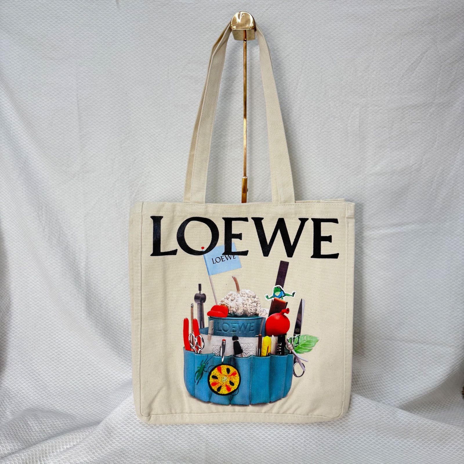 LOEWE ロエベ ジブリ トートバッグ クラフテッドワールド展 ブルー 青