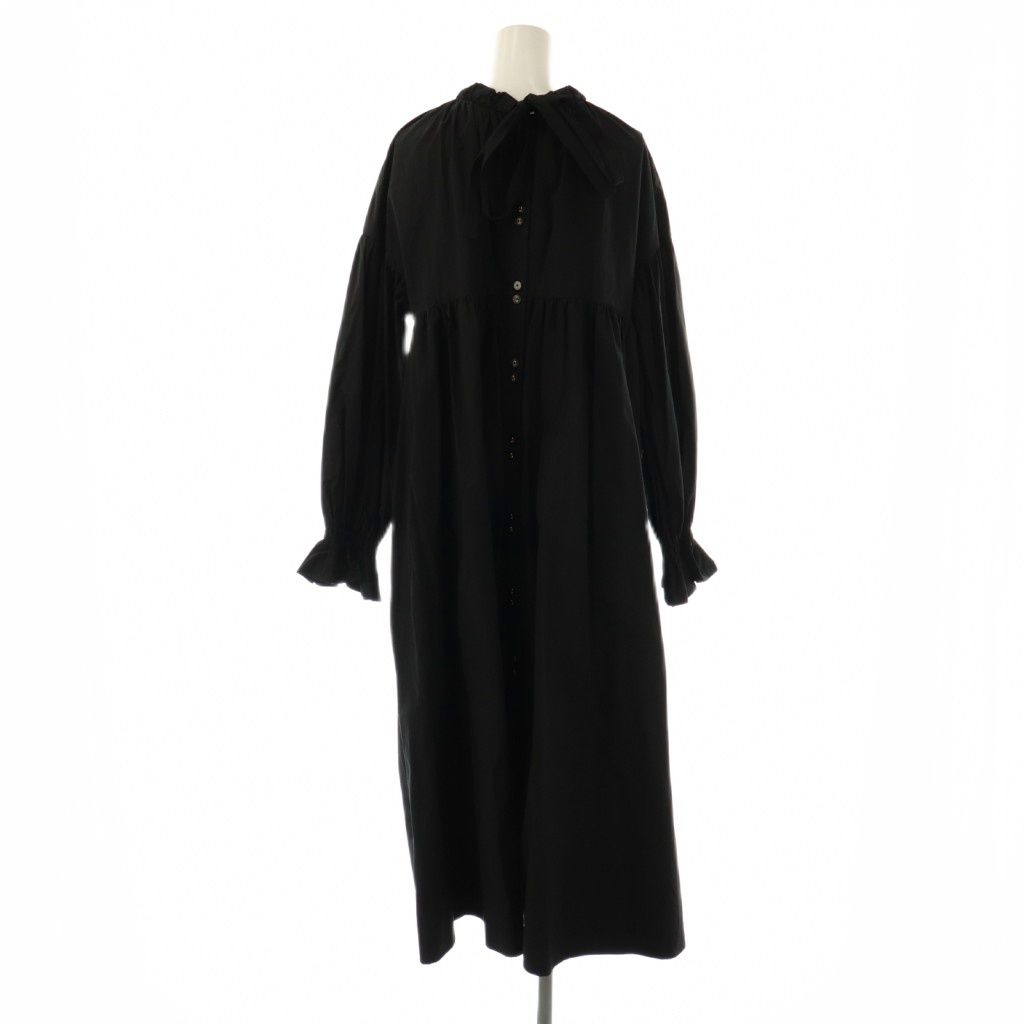 machatt リボンバックティアードドレス ロングワンピース　ブラック マチャット MACHATT リボンバックティアードドレス ワンピース