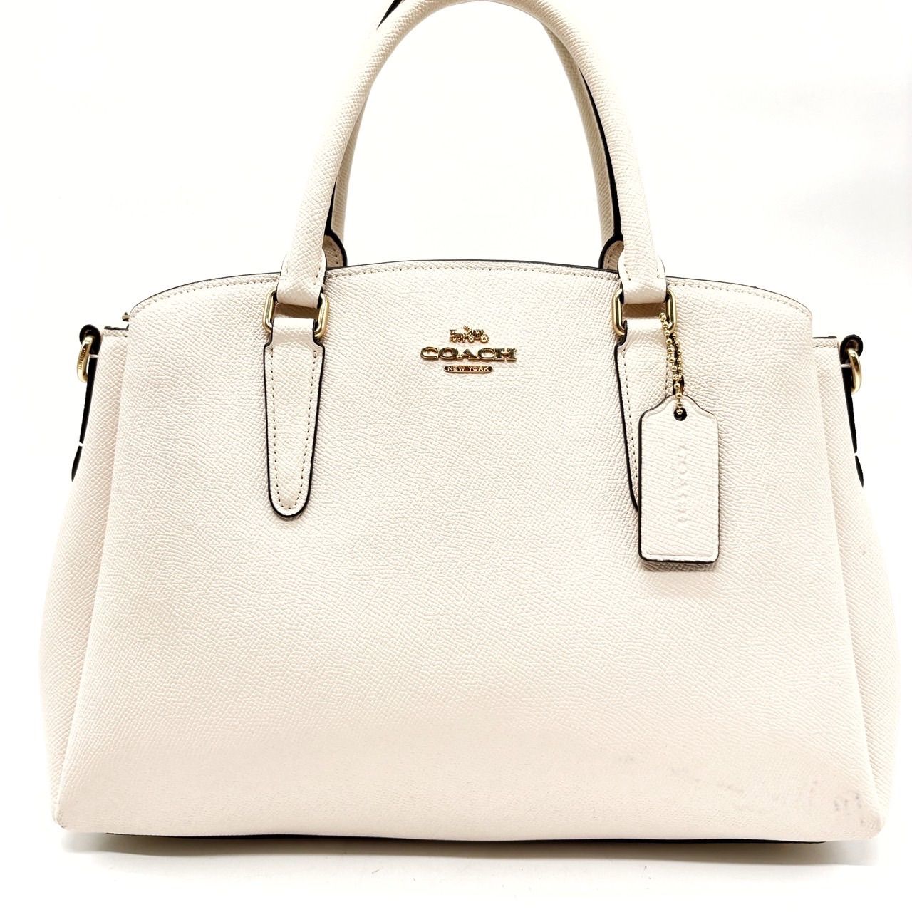 良品】 COACH コーチ ハンドバッグ ショルダーバッグ 2way ホワイト 
