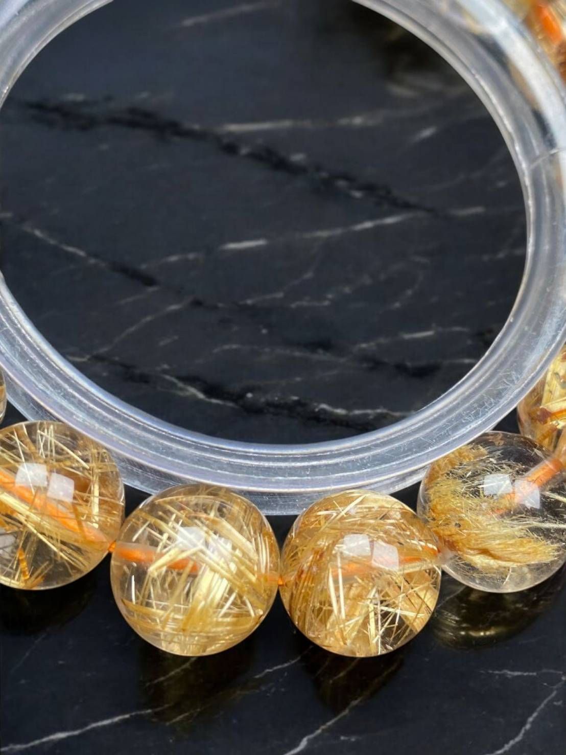 ven7j19]式神入りタイチンルチル最強の金運・幸運・守護石約9㍉極品位