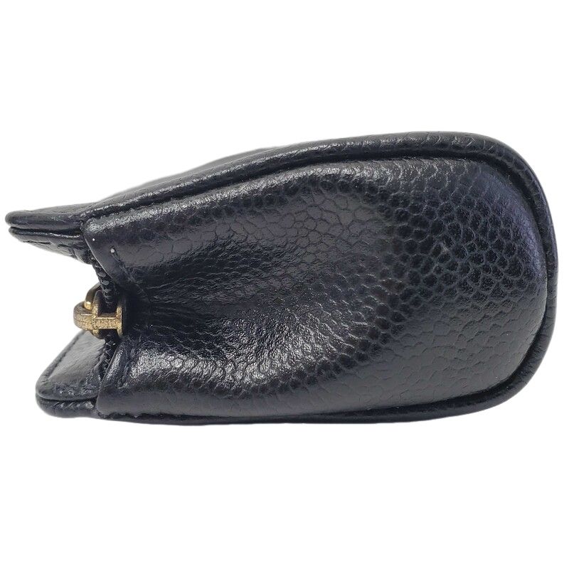 CHANEL シャネル キャビアスキン ポーチ A13500 ブラック レザー  