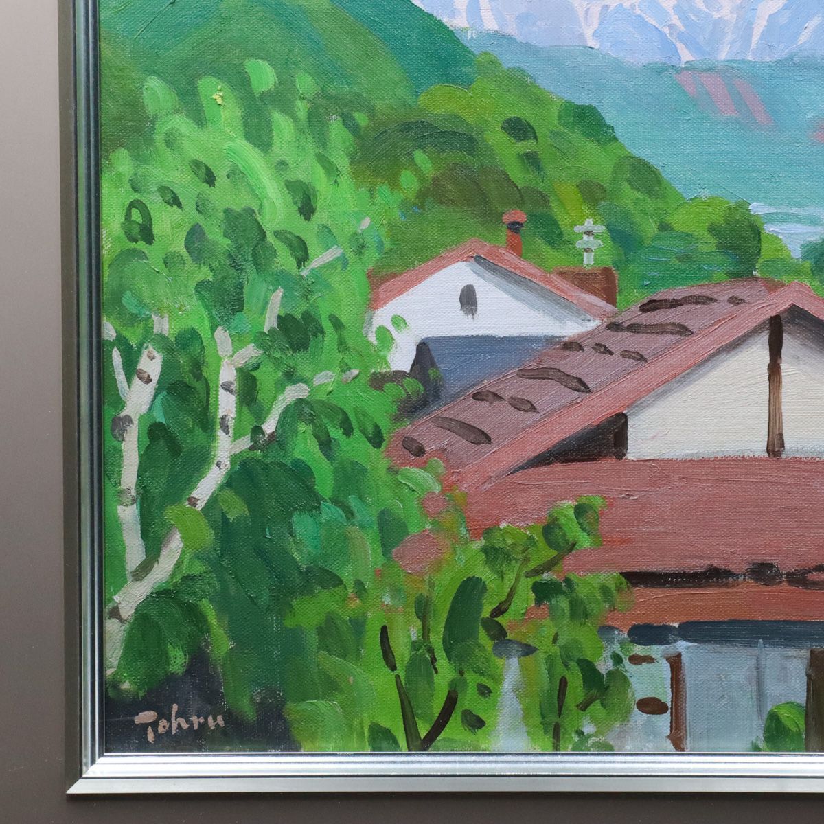 宙】真作保証 竹内徹「秋の西駒(中・ア)」油彩 F8号 サイン