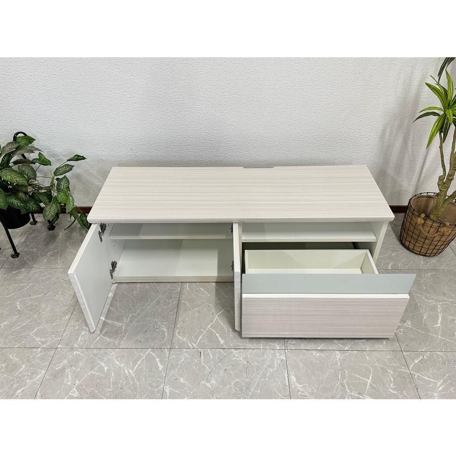 売れ筋 アウトレット テレビボード 120cm ホワイト DEMIO ハイグロス