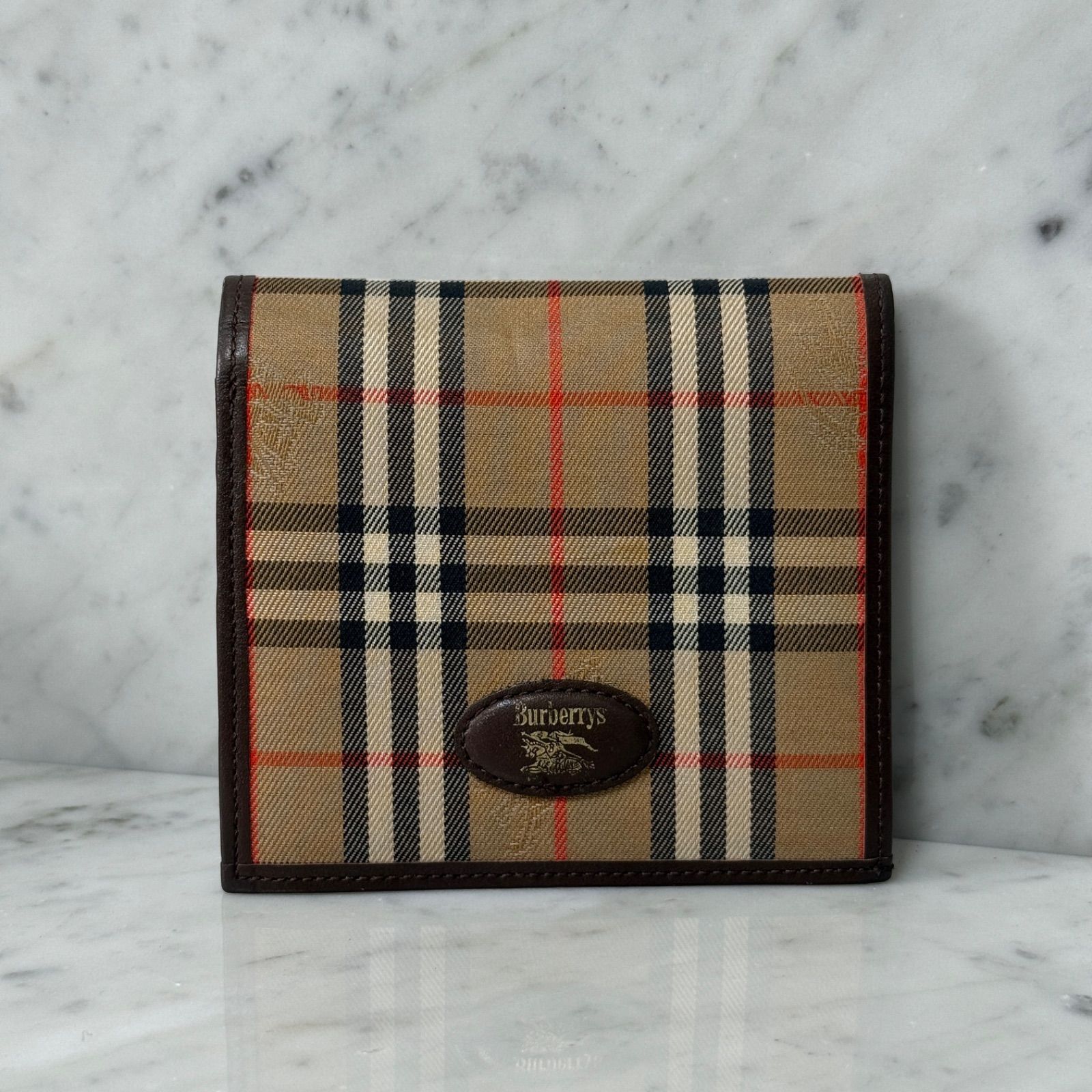 90s 未使用 BURBERRY バーバリー ノバチェック 二つ折り財布 ホース 90s BURBERRY バーバリー 二つ折り財布 シャドーホース ノバ