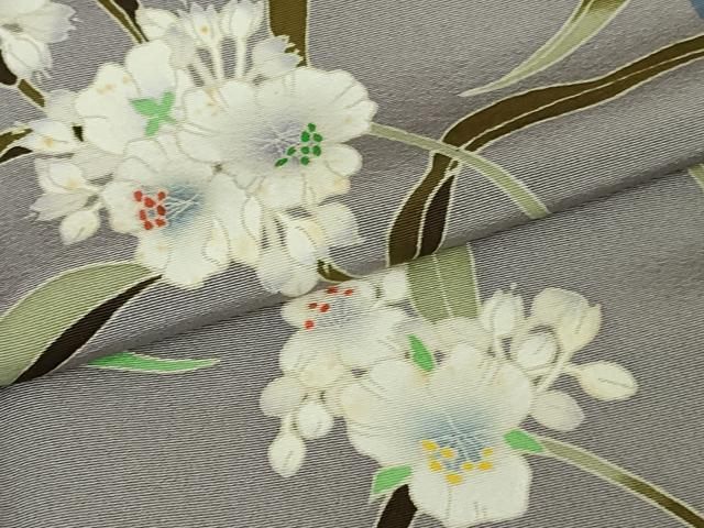 平和屋本店□極上 本加賀友禅作家 奥田勝将 訪問着 山百合 半色地 逸品