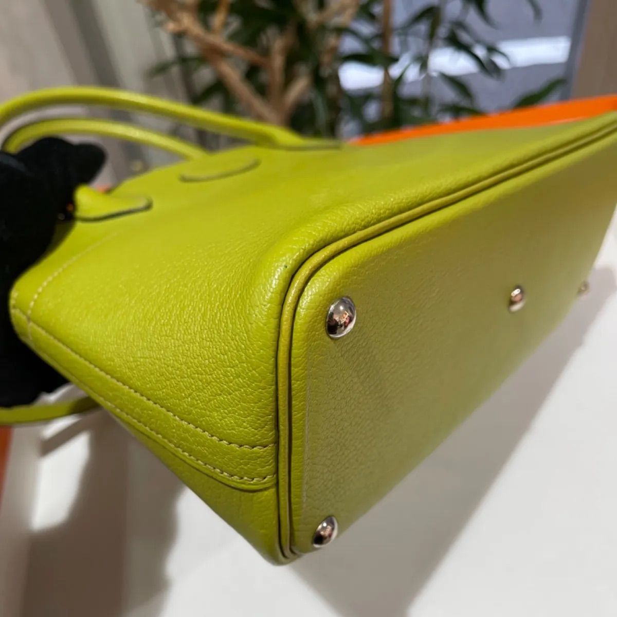 美品】HERMES エルメス ボリード27 シェーブル アニスグリーン 
