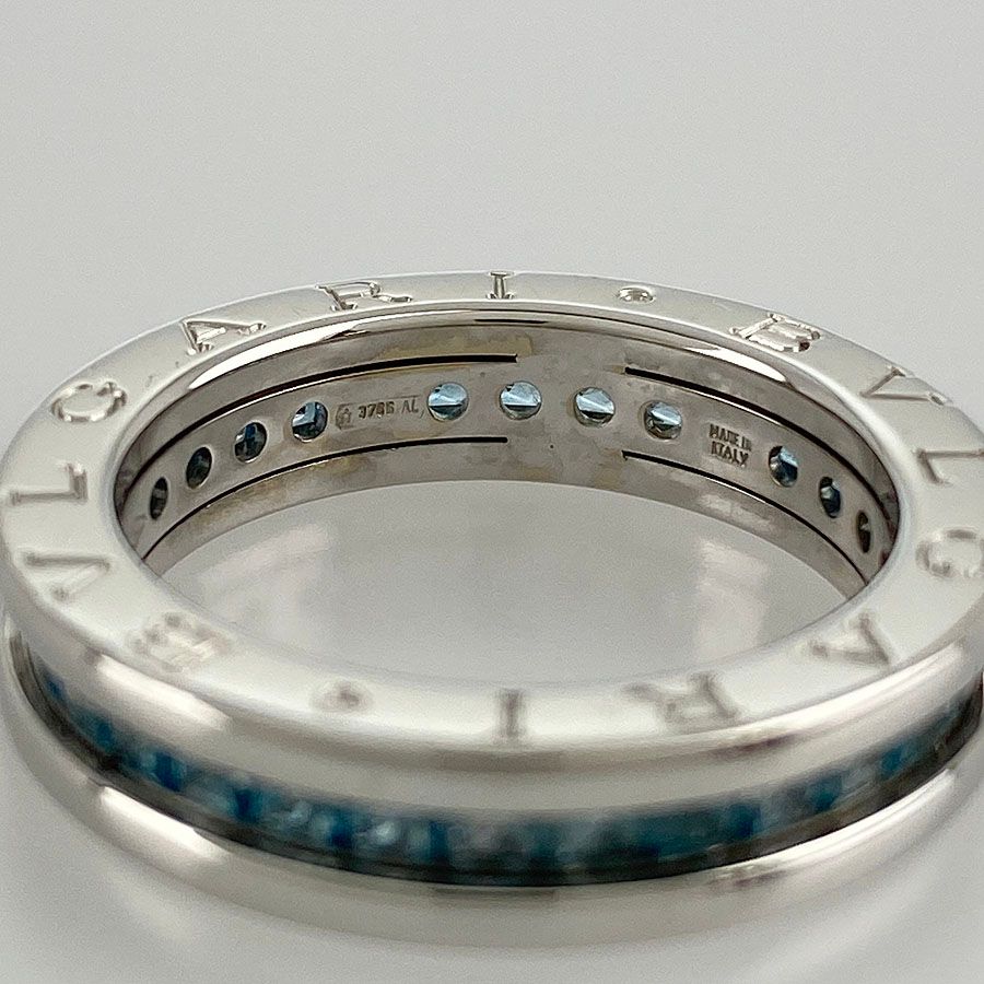 ブルガリ BVLGARI B-zero1 ビーゼロワン リング K18WG ブルートパーズ