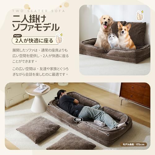 オーエスジェイ OSJ ソファーベッド ソファー ローソファー sofa bed 奥行き170 6段リクライニング クッション付き コンパクトベッド 耐摩耗 人間工学 ソファ 小型 疲れない スキンケア習慣 その他 