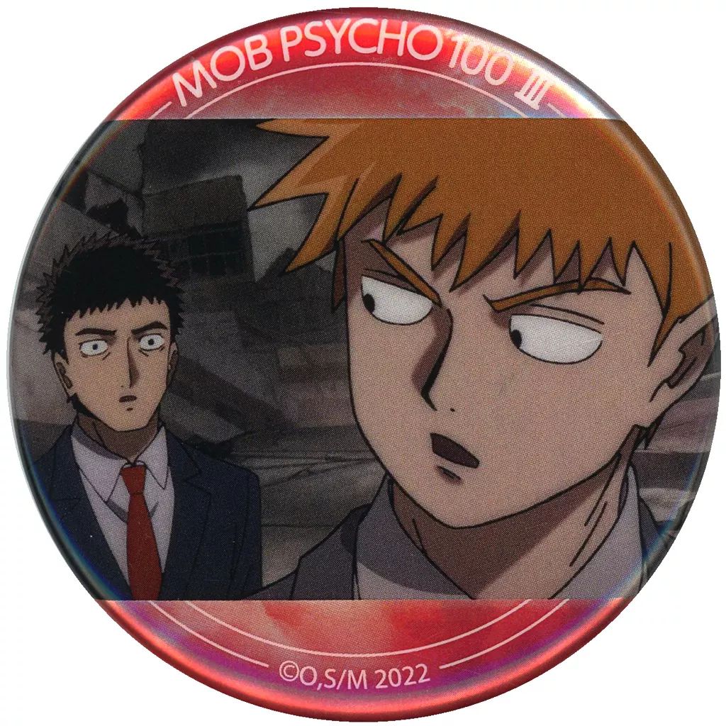 中古】バッジ・ビンズ 霊幻新隆＆芹沢克也/場面写 缶バッジ(ホロ