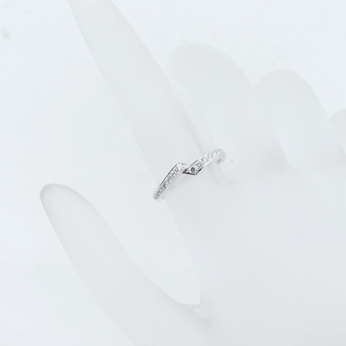 ニワカ 綾 AYA ダイヤモンド リング 指輪 8.5号 K18WG(18金 ホワイト  