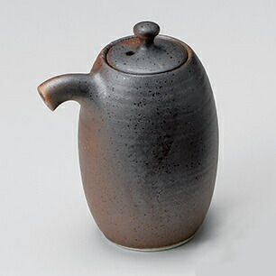 和食器 ヨ297-368 黒信楽 なつめ醤油入