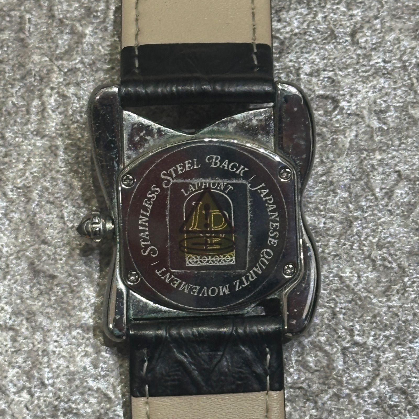 参考上代29700円 LAPHONT SQUARE MELTING WATCH LARGE / SIL WHT
