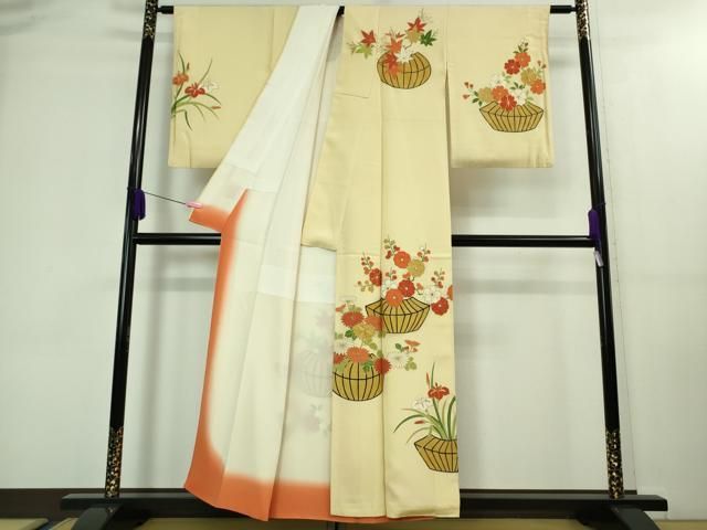 平和屋本店□極上 セミアンティーク 人間国宝 五代 田畑喜八 訪問着 駒  