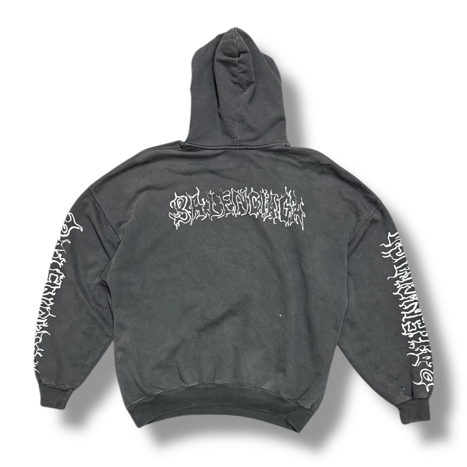 BALENCIAGA メタルアウトラインフーディー 国内正規 BALENCIAGA DIY METAL OUTLINE HOODIE メタルアウトライン