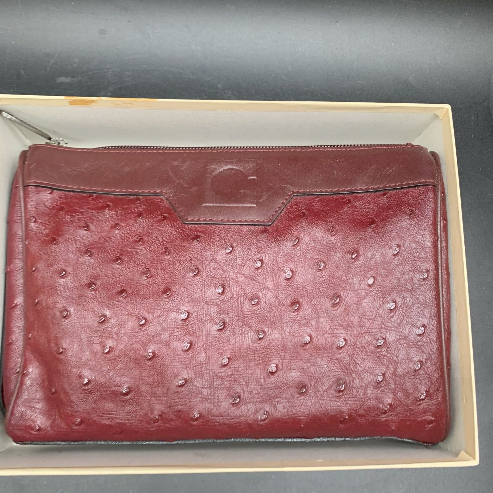 未使用 GHERARDINI（ゲラルディーニ）Ostrich leaオーストリッチ