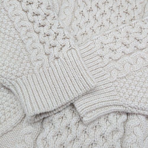 BACCA ケーブル編み 長袖ニット S 美品！ ベージュ ◇ ⊇ SELECT MOCA セレクトモカ 秋冬ファッション 長袖 丸首