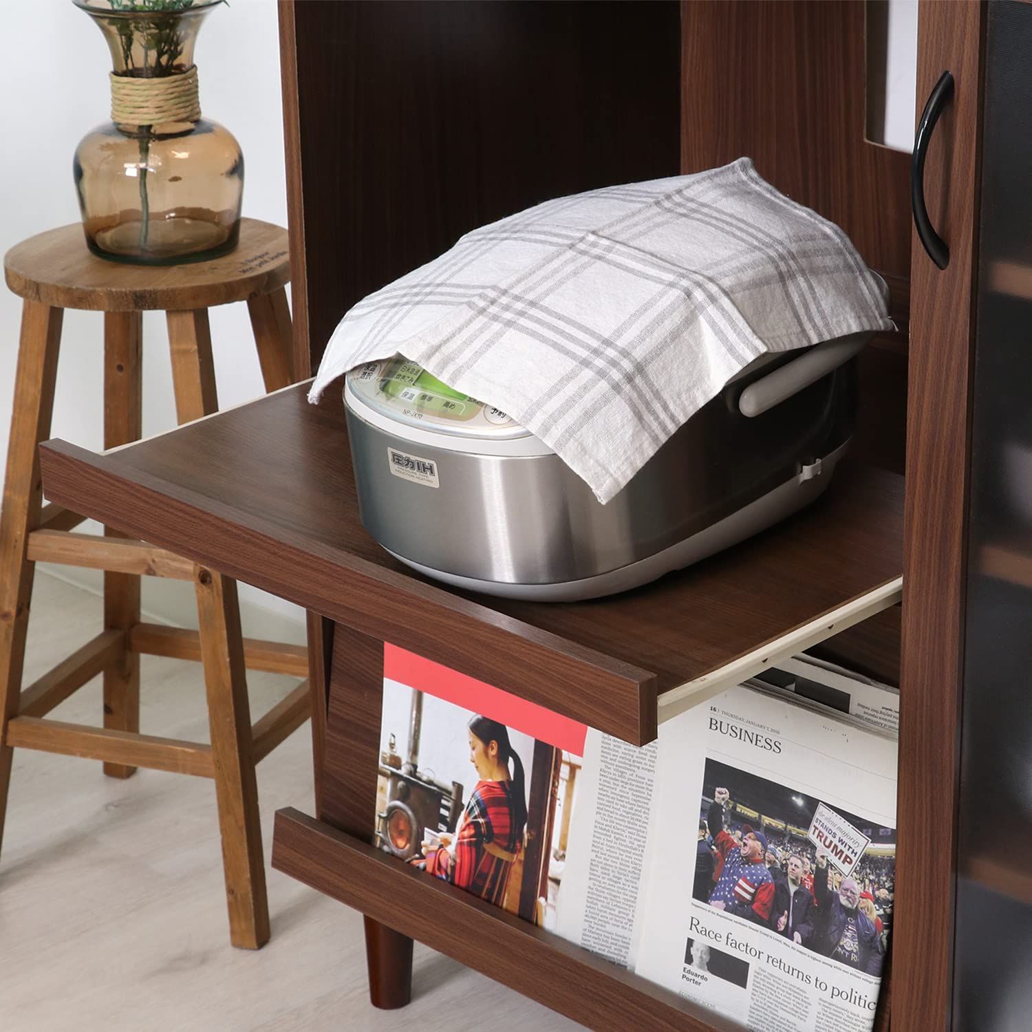 ダークブラウン キッチンキャビネット アルト 96604 リビング収納 不二貿易 MARWIL-DEMENAGEMENTS_CH