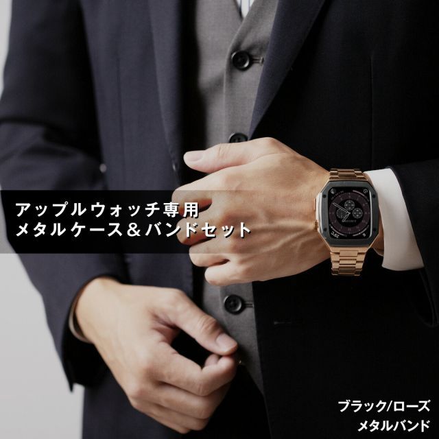 種類38：ラバーブラック/40mm  Apple watch バンド メンズ applewatch 高級 アップルウォッチ メタル ケース カバー 保護カバー ベルト ステンレス バンド 一体型 ラバーバンド プレゼント ギフト お