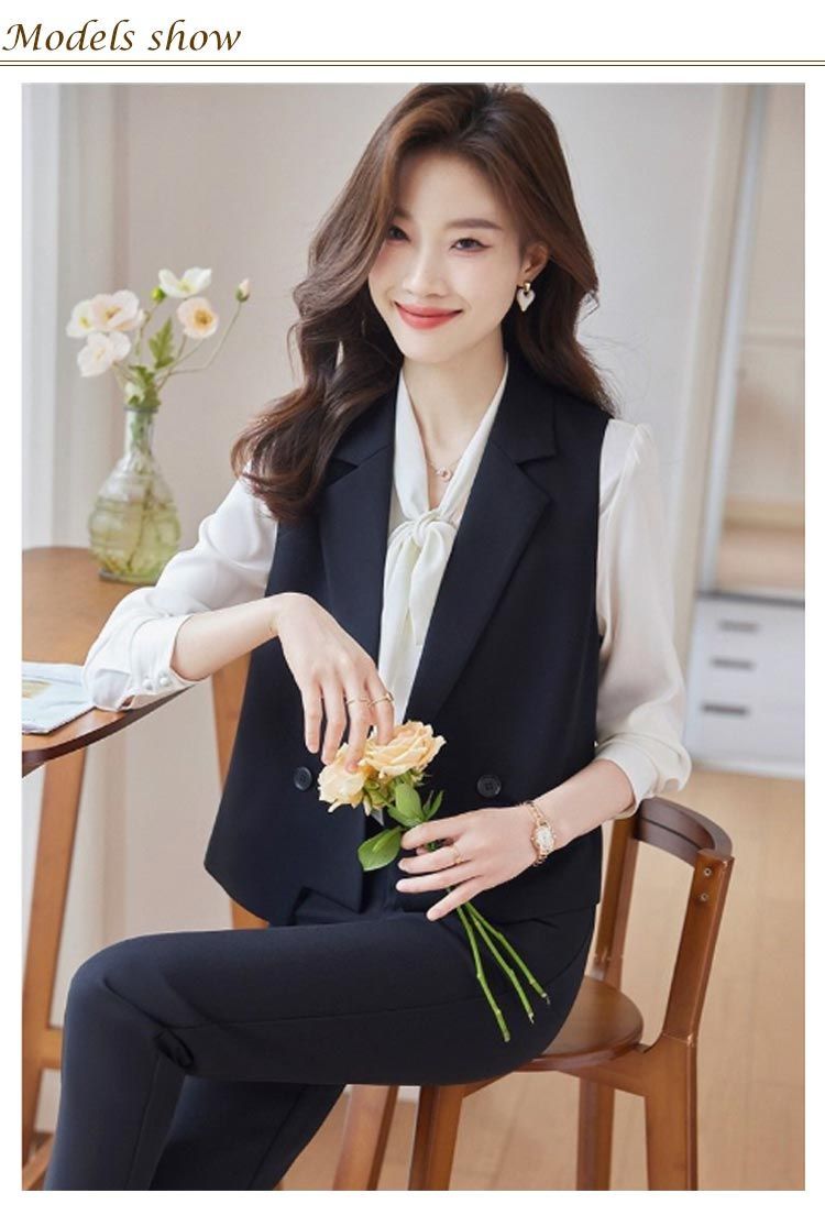 パンツセットアップ レディース 上下セット ロングパンツ ベスト ジレ