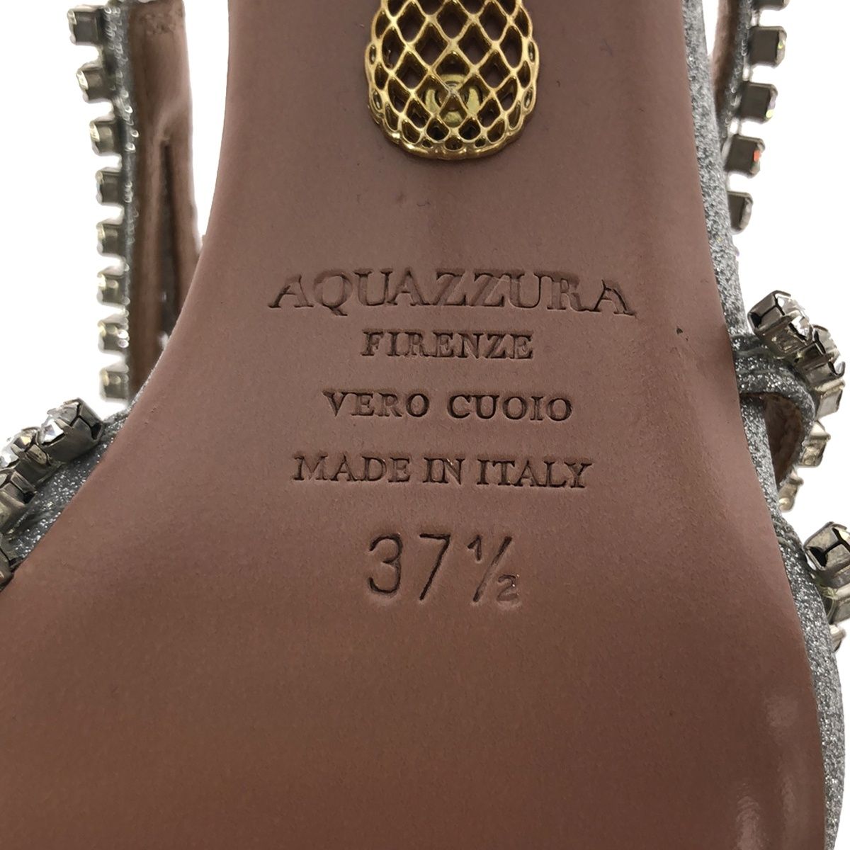aquazzura パンプス AQUAZZURA アクアズーラ ビジュー装飾デザインパンプス シルバー 37 1
