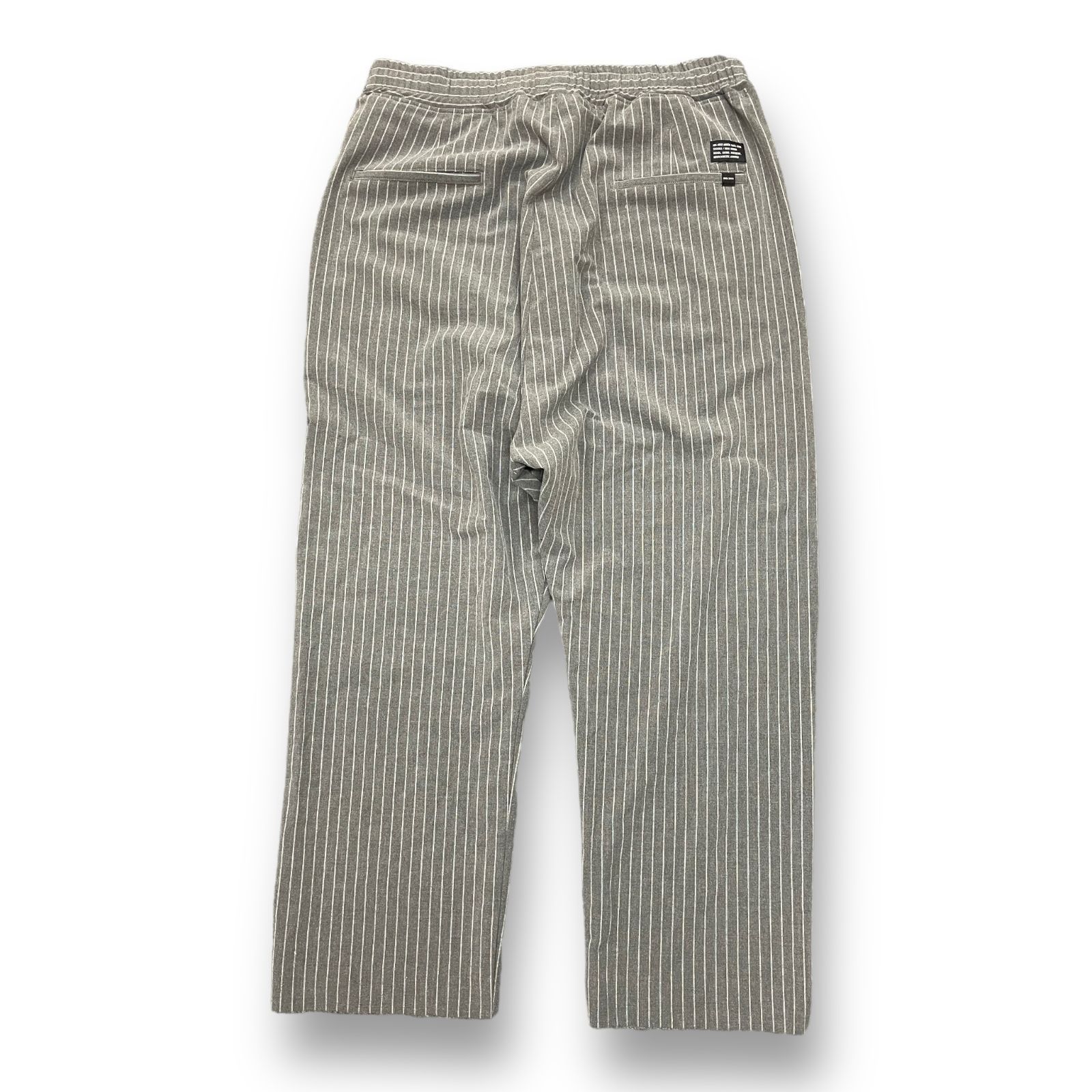 美品 GOD SELECTION XXX STRIPE EASY PANTS ストライプイージーパンツ ゴッドセレクション トリプルエックス グレー L