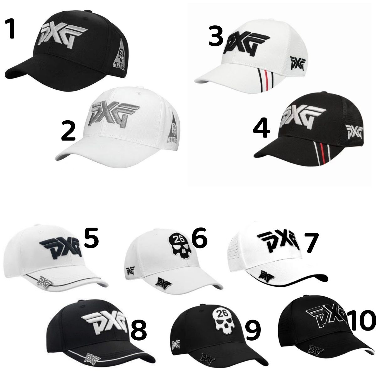 PXG キャップ2個セット 男女兼用 色選択可 PXG ゴルフキャップ 刺繍