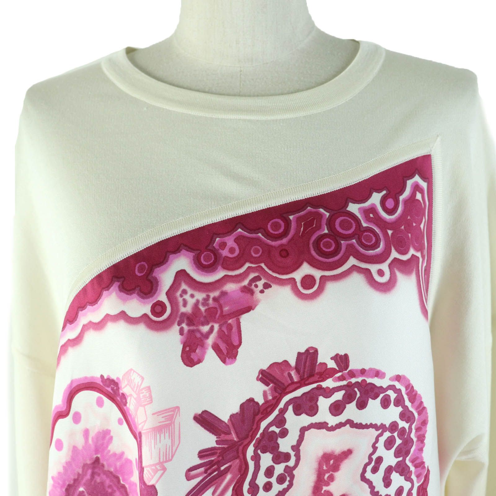 極美品❢エルメス　HERMES　ロングワンピース　ツイルレーヌ HERMES エルメス シルク ツイルレーヌ ワンピース バンドカラー