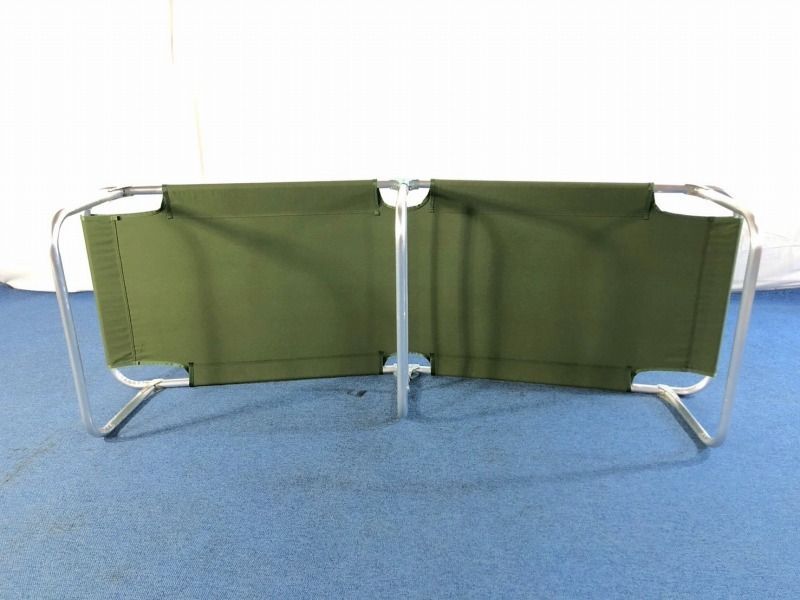 米軍放出未使用品 折りたたみ式コット 簡易ベッド アルミフレーム 軽量 ラスト 米軍放出品】未使用品 折りたたみ式コット 簡易ベッド アルミ