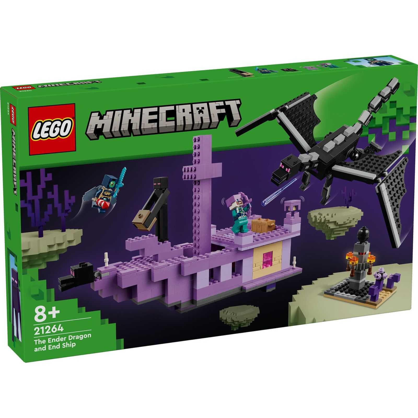 レゴ LEGO マインクラフト エンダー ドラゴンとエンドシップ おもちゃ 玩具 誕生日 プレゼント ブロック 男の子 女の子 子供 8歳 9歳 10歳 小学生 マイクラ Minecraft グッズ ゲーム 21264 エンダー ドラゴンとエンドシップ