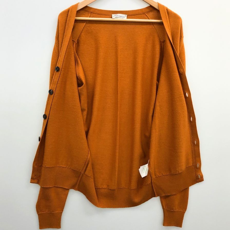 ジョンスメドレー ウール オレンジ カーディガン Sサイズ ジョン