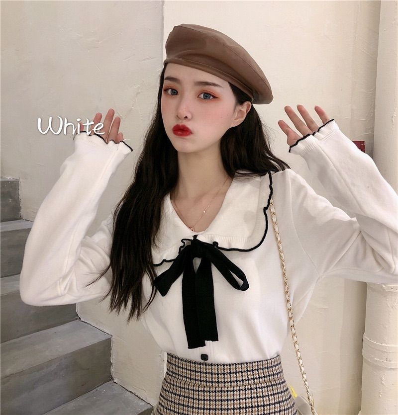 メルカリshops 秋服 冬服 リボン ニット 長袖 ゆるふわ かわいい 量産型 原宿系 韓国 メルカリshops 秋服 冬服 リボン ニット 長袖 ゆるふわ かわいい 量産型 原宿系 韓国