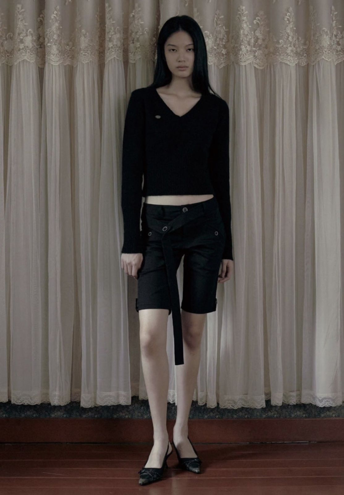 BOHEMSEO ボヘミアンソウル Vネック スリムフィット アンゴラ ニット