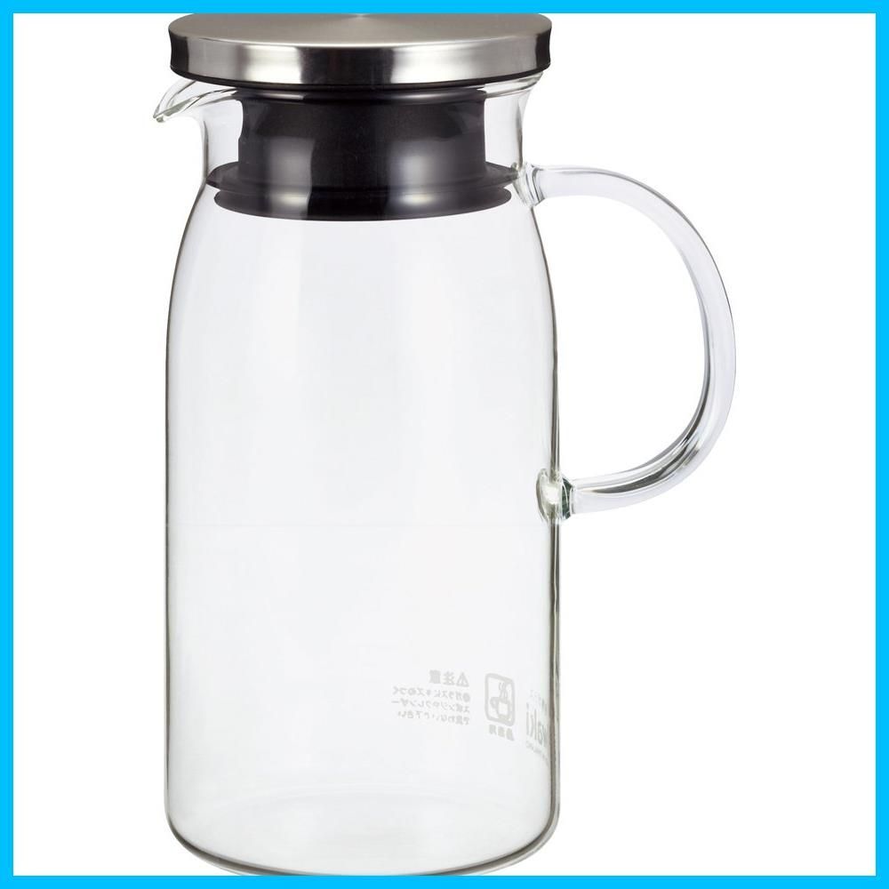 在庫 耐熱ガラス ピッチャー 冷水筒 600ml ジャグ 600 ステンレス蓋 iwaki イワキ 麦茶 お茶 ポット KT293-SV クリア