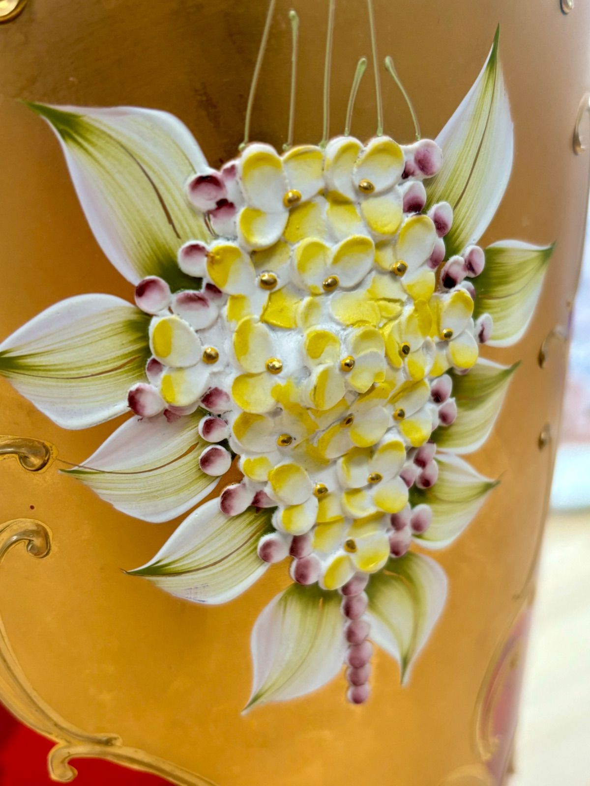 ベネチアンガラス　花瓶　ガラス工芸品　ガラスアート　アンティーク ベネチアンガラス ベネチアガラス 花瓶 金彩 骨董 - メルカリ