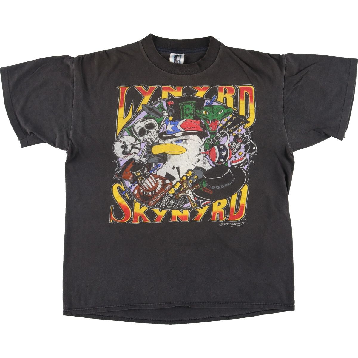 古着 90年代 GREAT  ENTERTAIMENT MERCHANDIES INC LYNYRD SKYNYRD レーナードスキナード バンドTシャツ バンT USA製 メンズL/eaa454079