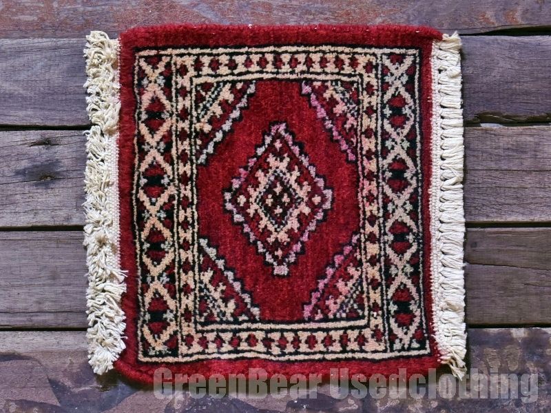 RAGZ446 ミニラグ トライバルラグマット ウール絨毯 アンティーク ヴィンテージ