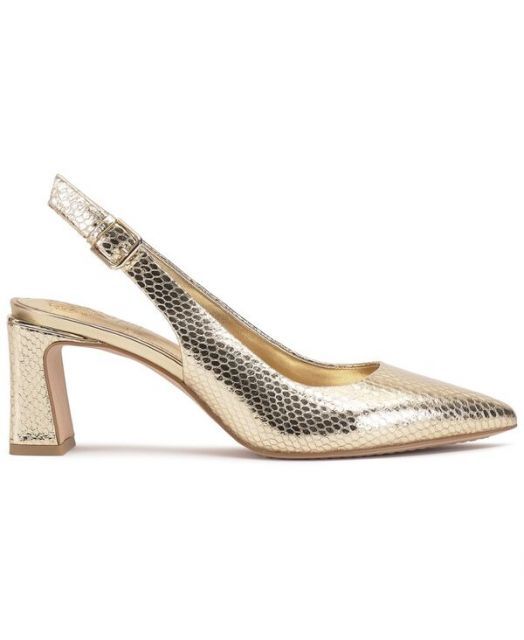 送料無料 ヴィンスカムート レディース パンプス シューズ Women s Hamden-B Slingback Pumps Egyptian G Reptile Metallic