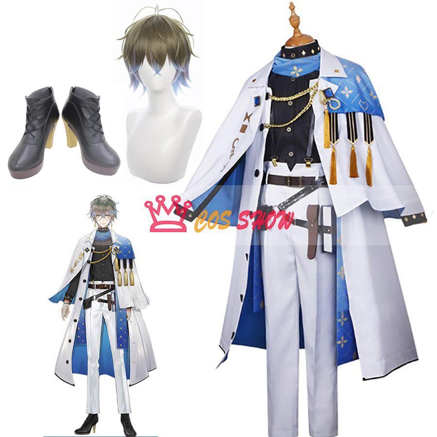 新品 バーチャル VTuber 風 Ike Eveland アイク・イーヴランド コスプレ衣装 ウィッグ 靴 コスチューム cosplay 演出服 ハロウィン 仮装 変装 新品 バーチャル VTuber 風 Ike Eveland アイク・イーヴランド