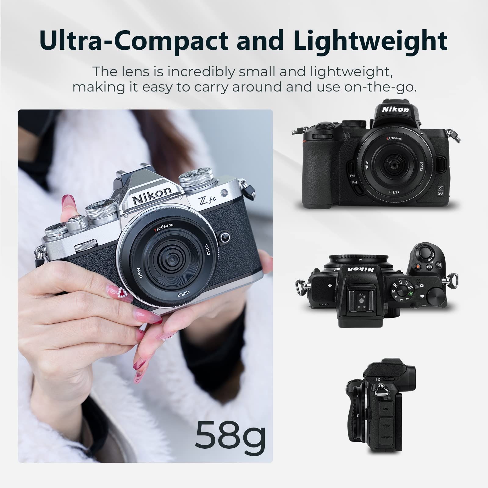 在庫処分】APS-C マニュアル 小型＆軽量 広角レンズ (Nikon パンケーキ 