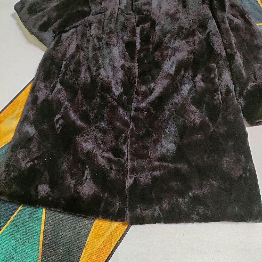 総丈100cm】フェンディ サガロイヤル ミンク ロングコート FFボタン