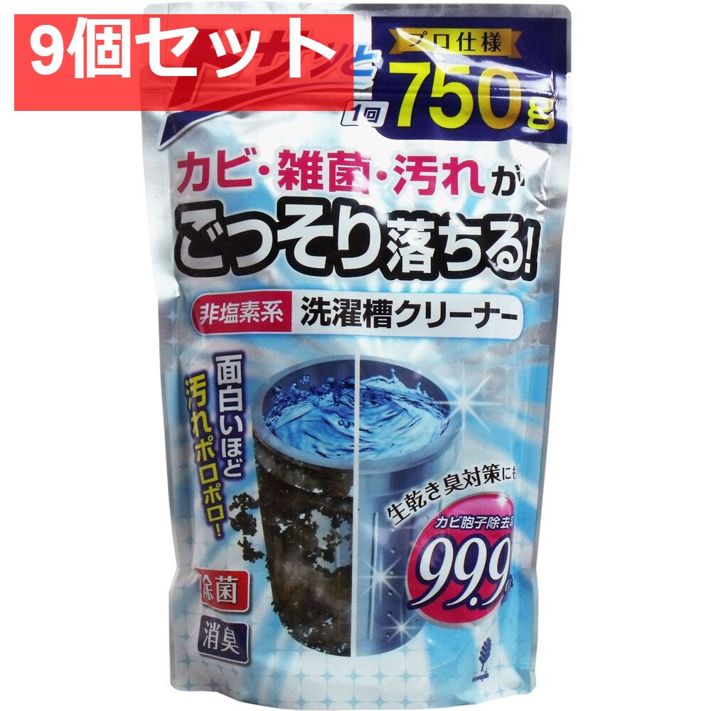 非塩素系 洗濯槽クリーナー プロ仕様 750g入 9個セット